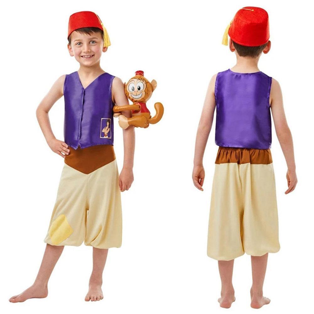 Aladdin Magic Lamp Classic Cosplay Costume Children's Clothes Book Day for Kids