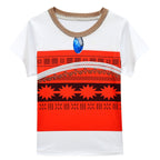 Moana Cartoon girl suit short sleeve short skirt bag hat