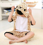 Leopard Print bear kids Animal Onesies Pajamas Costume - Azufun