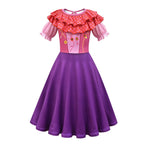 Purple hocus pocus Sarah Sanderson Cosplay Suit Costume Dress Outfits for kids - Azufun