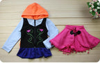 Kids Frozen Anna Elsa Sweat shirt hoodie Cosplay Jacket - Azufun
