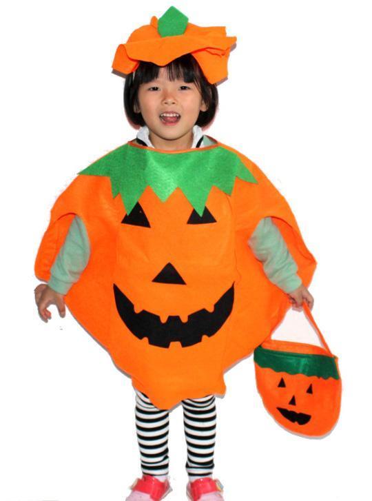 Children's Halloween Party Costume Jackolantern Pumpkin Kid Child - Azufun