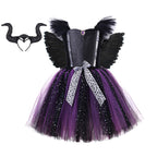 Maleficent Tutu Dress for Baby Girl Halloween Cartoon Costume - Azufun