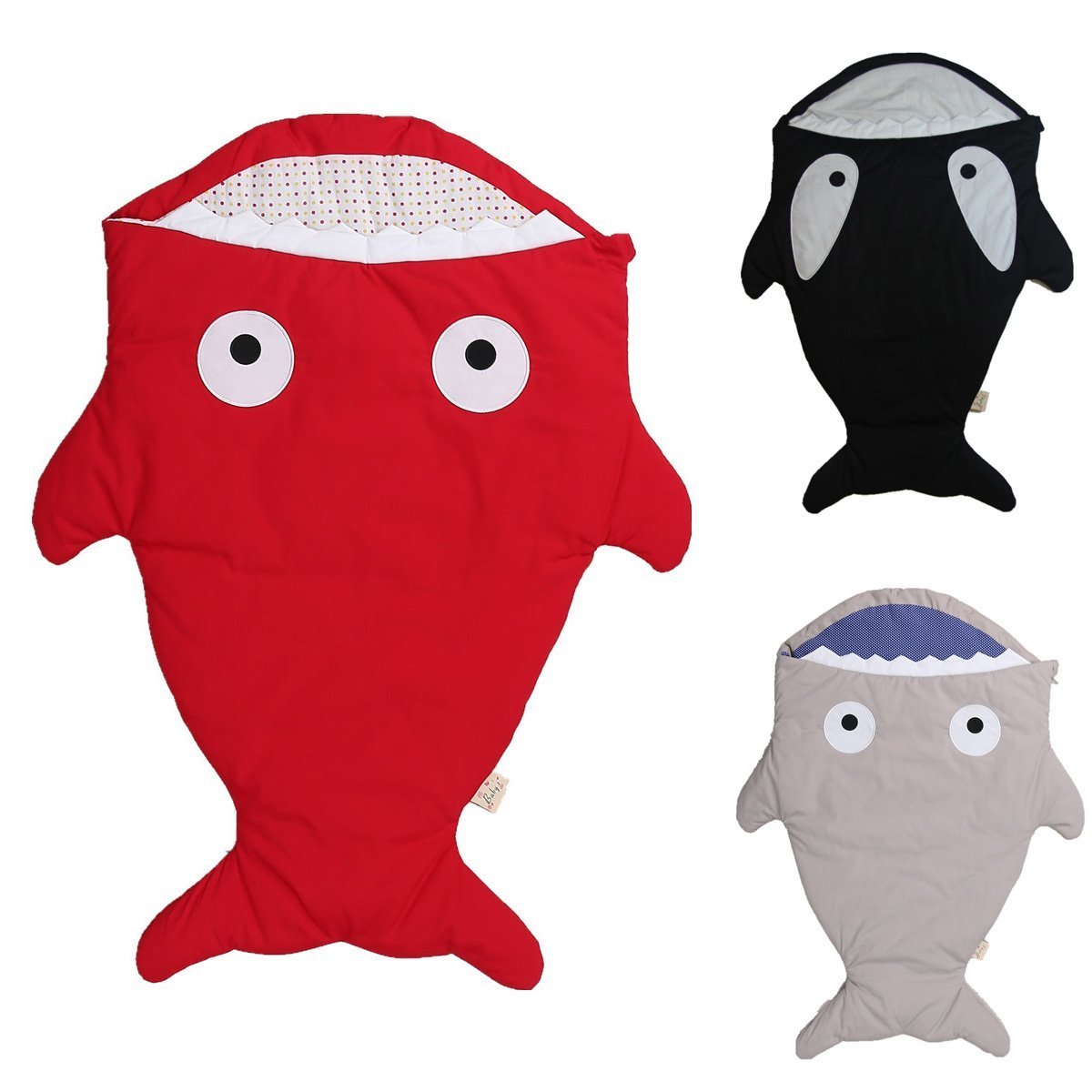 Baby Cartoon Shark Fish Swaddle Soft Snuggle-in Sleeping Bag Bedding - Azufun