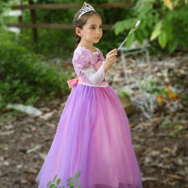 Fairy Tale Princess Rapunzel Performance Party Princess Dress For Girl - Azufun