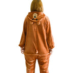 Brown Bear Kigurumi Onesie Hooded Footed Pajamas Party Costume - Azufun