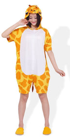 Giraffe Pajamas Onesie Hoodie Kigurumi Short Sleeve Costume - Azufun