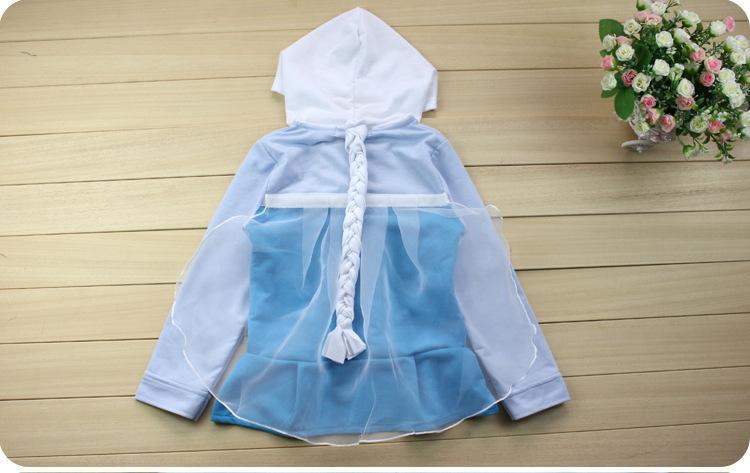 Kids Frozen Anna Elsa Sweat shirt hoodie Cosplay Jacket - Azufun