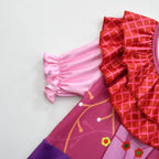 Purple hocus pocus Sarah Sanderson Cosplay Suit Costume Dress Outfits for kids - Azufun