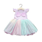 Mermaid Princess Ariel Sleeveless Party Princess Dress for Toddler - Azufun