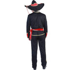 Mexican Mariachi Costume Sombrero Day of The Dead Halloween Cosplay Outfit For Kids Adults - Azufun