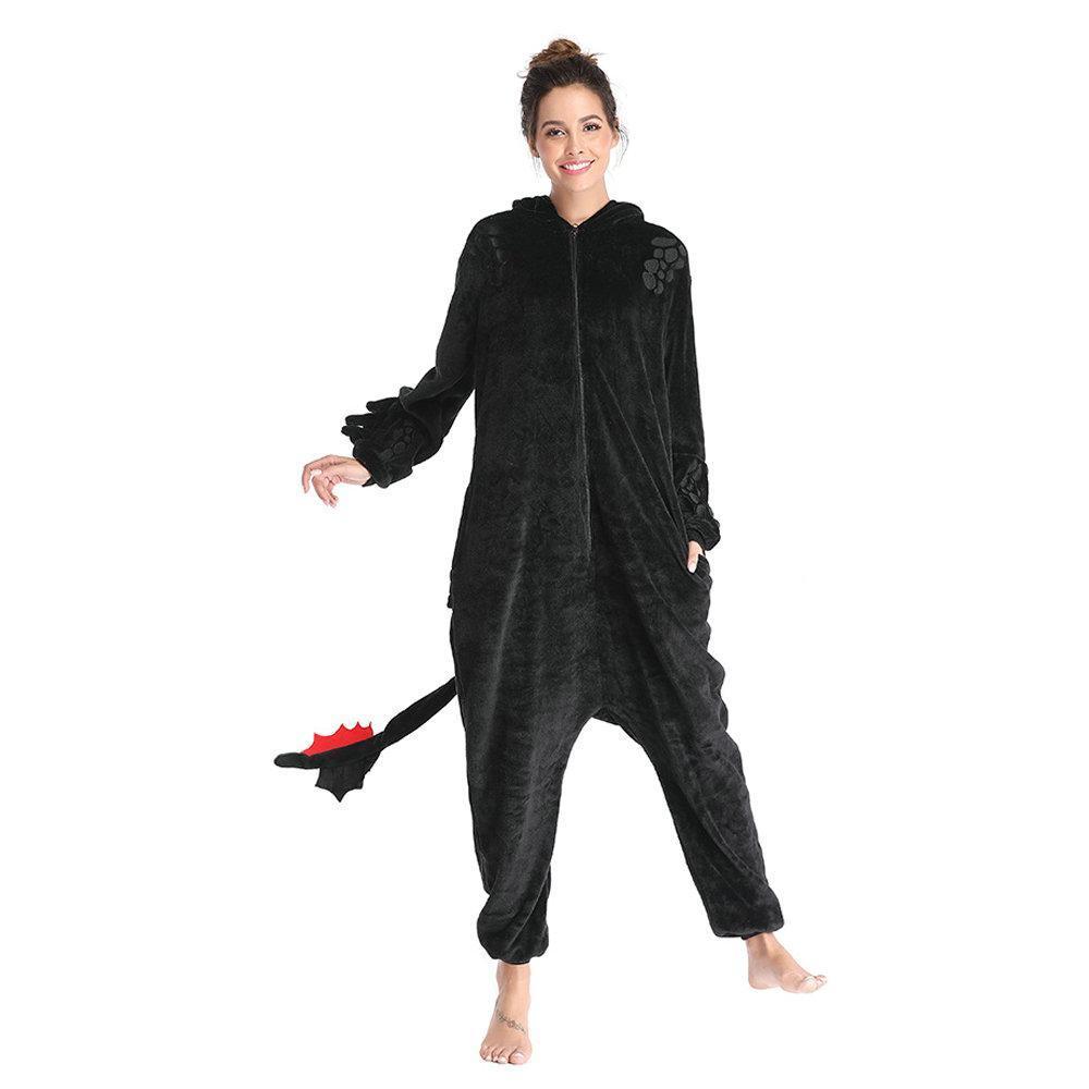 Cartoon Dragon Kigurumi Onesies For Adult Costumes Pajamas - Azufun