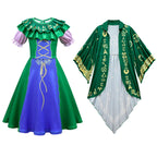 Green Hocus Pocus Winifred Sanderson Cosplay Suit Costume Dress Outfits for kids - Azufun