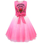 girls' Stranger Things 4 printed costumes tutu sleeveless dress for kids - Azufun