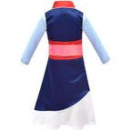 Hua Mulan Princess Girls Dress Up Costume Kids Halloween Cosplay Party dress 2022 - Azufun