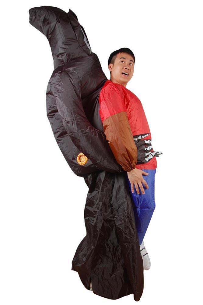 Inflatable Halloween Scary Skeleton Cosplay Costume - Azufun