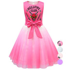 girls' Stranger Things 4 printed costumes tutu sleeveless dress for kids - Azufun