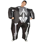 Men's Inflatable Skeleton Costume Suit Halloween Party Wear - Azufun