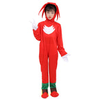Knuckles Sonic Cosplay Costume Hedgehog Cartoon Bodysuit Jumpsuit For Kids