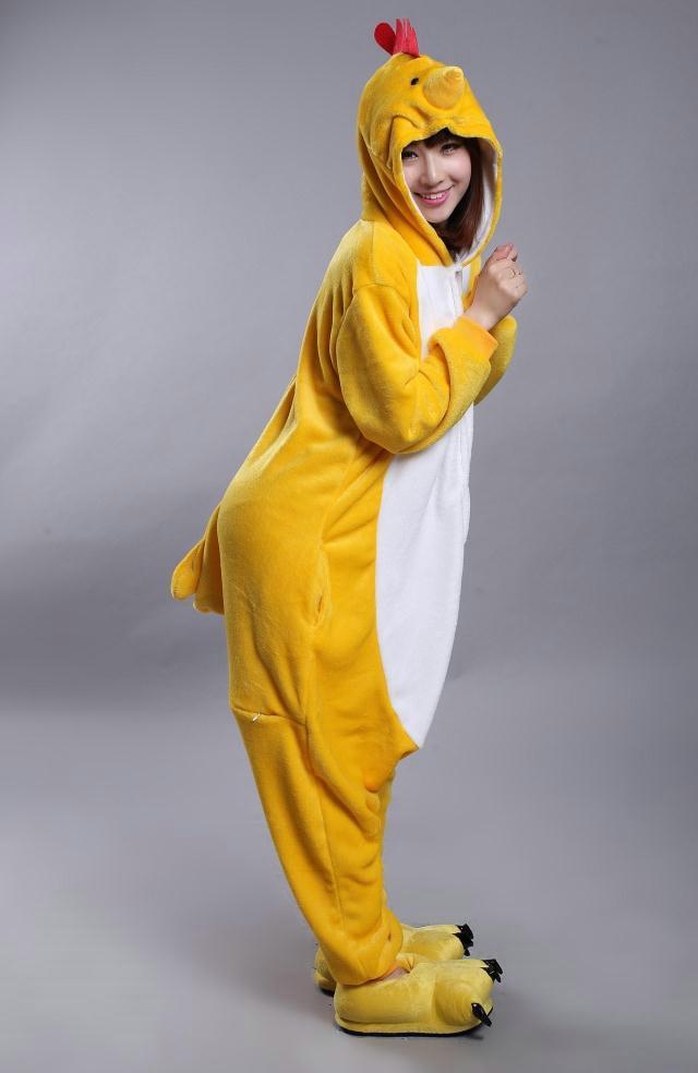 Chinese Zodiac Signs Chicken Kigurumi Animal Onesies Pajamas Costumes - Azufun