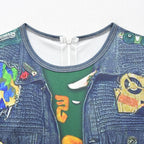 Kids Zombies 2 Werewolf Costumes jumpsuits onesies green Children Jumpsuit Bodysuit Outfits - Azufun