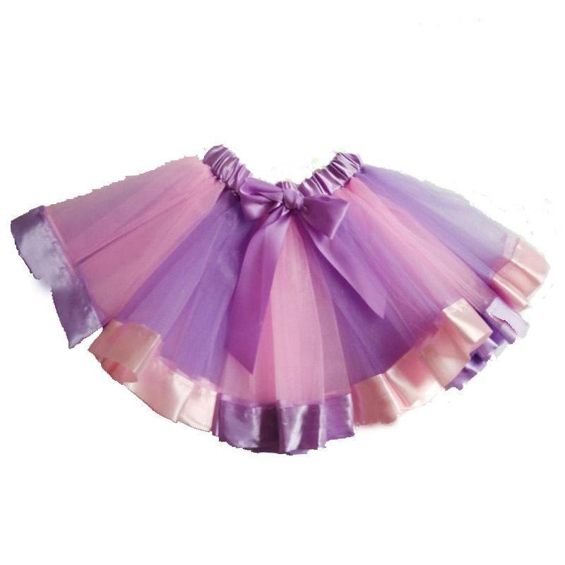 Girls Unicorn Rainbow Tutu Skirt Colorful Skirt Dress Ballet Tiered - Azufun