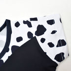 Cruella Costume Cosplay Dress Up Halloween Outfits Role Play Spotted Dot Ruffle Dresses for Girls