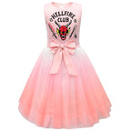 girls' Stranger Things 4 printed costumes tutu sleeveless dress for kids - Azufun