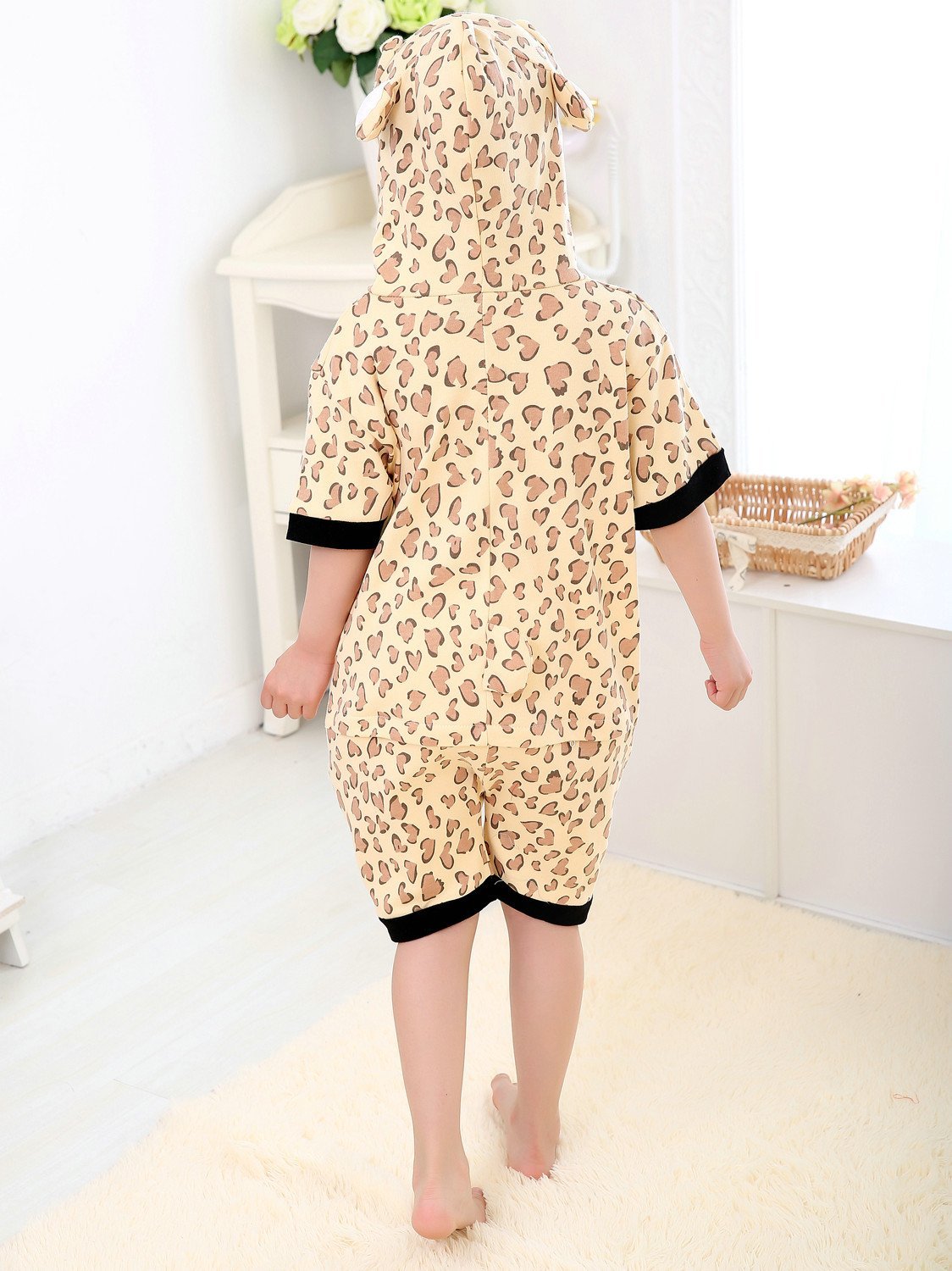 Leopard Print bear kids Animal Onesies Pajamas Costume - Azufun
