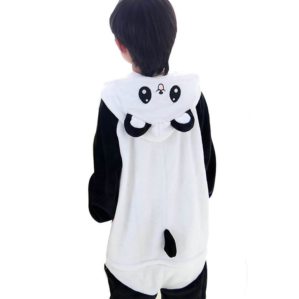 Kids Panda Onesies Hoodie Animal Pajamas Kigurumi Costume - Azufun