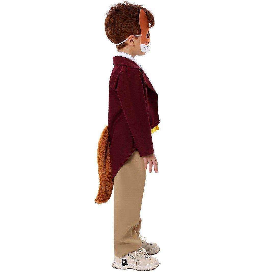 Kids Fantastic Mr. Fox Animal Halloween Cosplay Party Costumes - Azufun