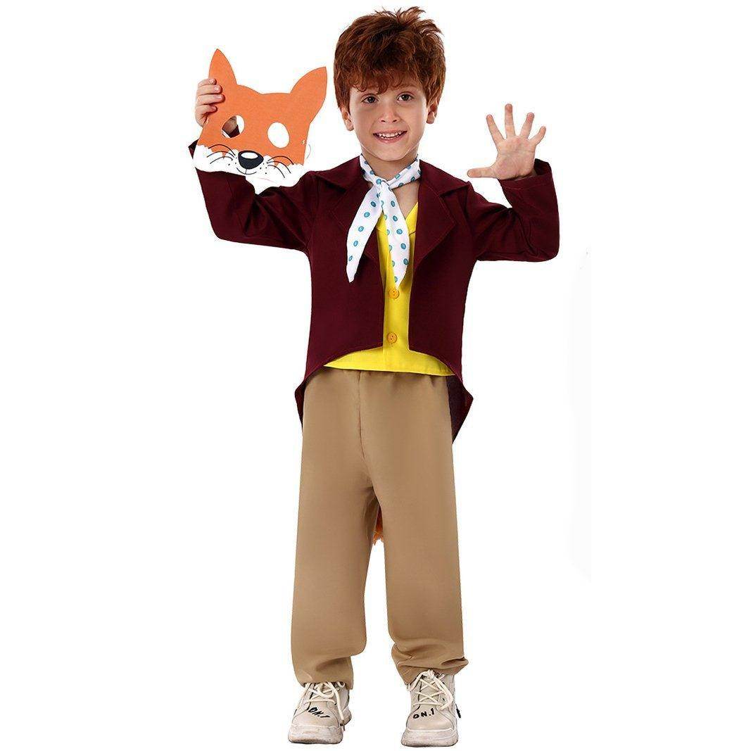 Kids Fantastic Mr. Fox Animal Halloween Cosplay Party Costumes - Azufun