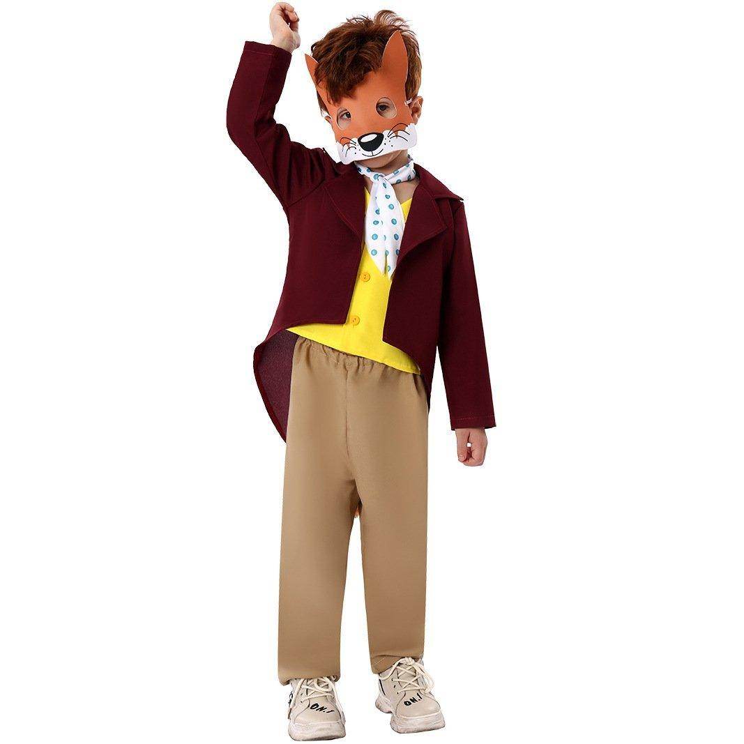 Kids Fantastic Mr. Fox Animal Halloween Cosplay Party Costumes - Azufun