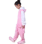 Kids Hello Kitty Cat Kigurumi Onesie Pajamas Flannel Costume - Pajamasbuy