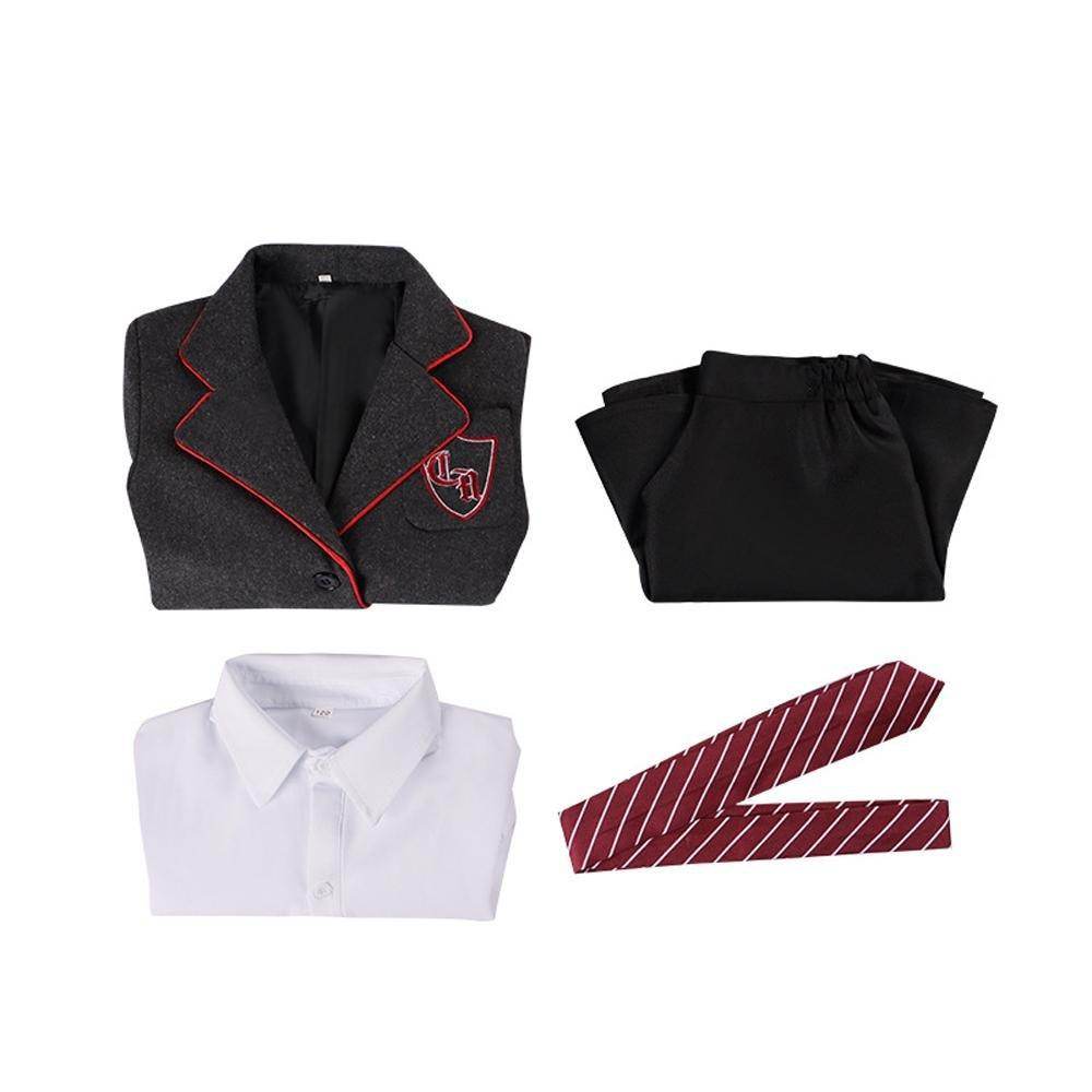 Kids Matilda Musical Cosplay Costume Outfit Girls School Uniform Suit Jacket Shirt Skirt Tie Party Stage Full Set - Azufun