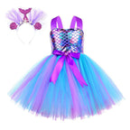 BuyKids Mermaid Tutu Birthday Party Mermaid Costume Sequins Blue Dress Now Cheaper With 3 - 5 Days Ship - PajamasBuy
