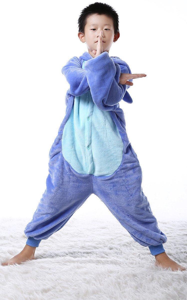 Kids Onesies Hoodie Stitch Animal Pajamas Kigurumi Costume - Pajamasbuy