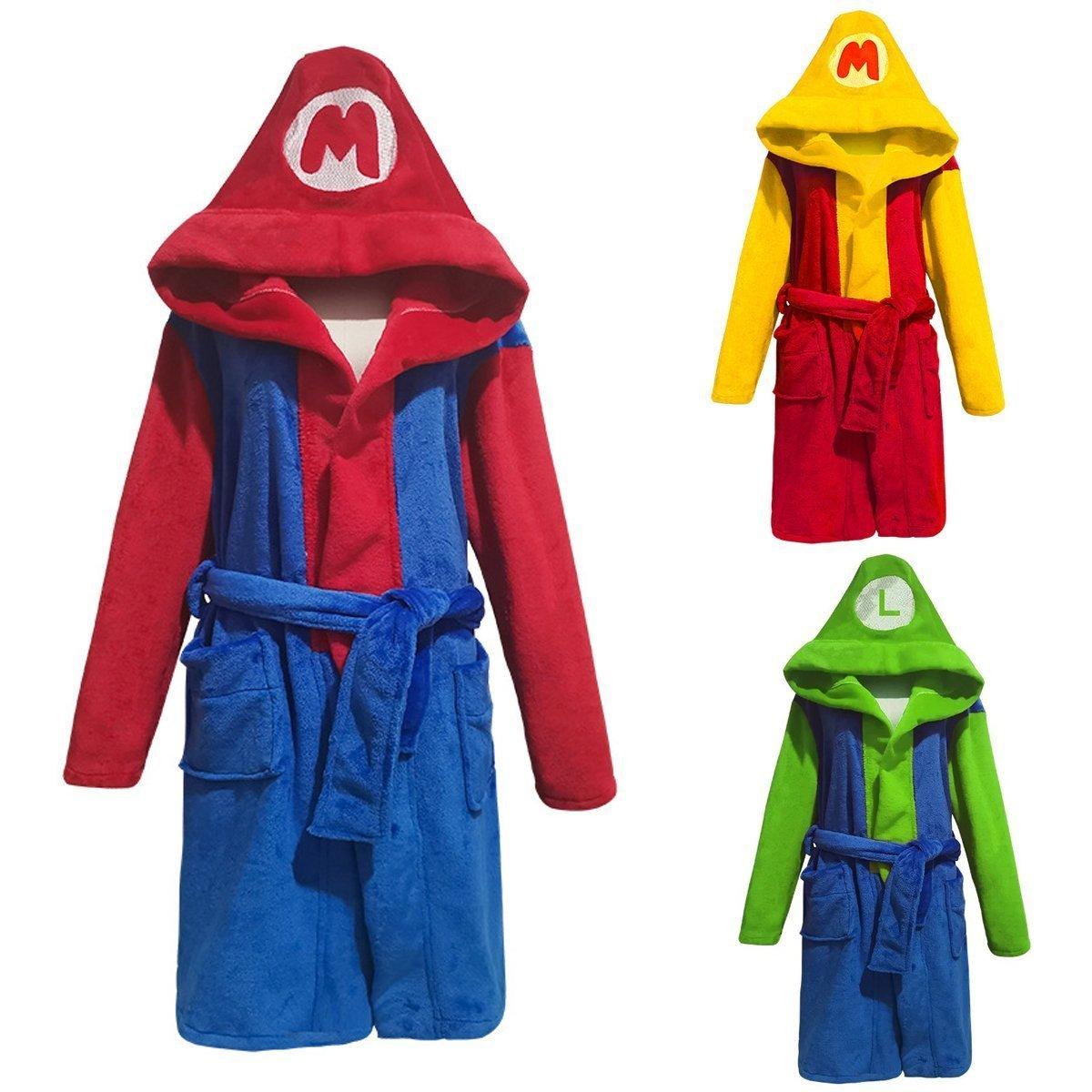 Kids Super Mario Kigurumi Robes Animal Pajamas Flannel Sleepwear For Adult - Pajamasbuy