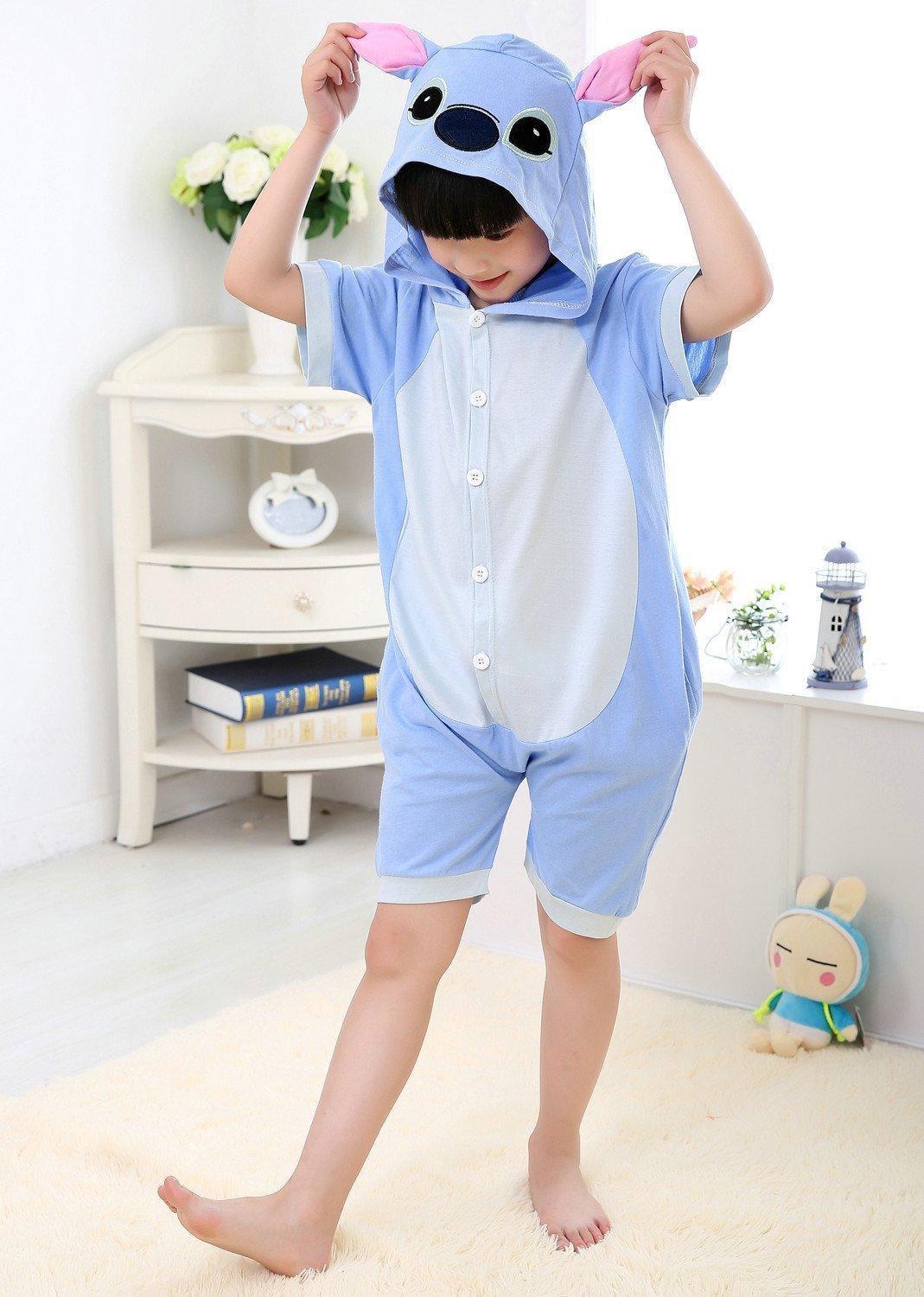 kigurumi Stitch kids Animal Onesies Summer Pajamas Costume - Pajamasbuy