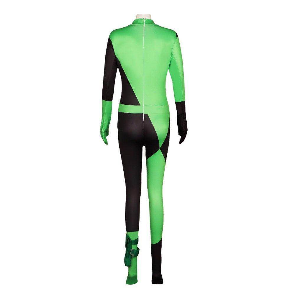 Kim Possible Shego Costume Bodysuit Jumpsuit Party Halloween - Azufun
