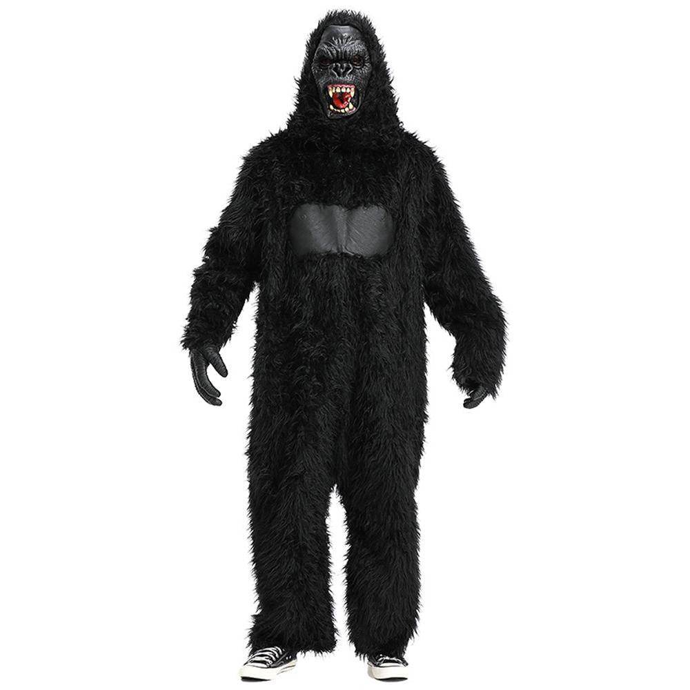 King Kong Chimpanzee Animal Adult Jumpsuit Cosplay Costume Carnival - Azufun