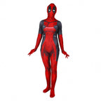 Lady and Men Kids Deadpool 3 Bodysuit Costume 2024 Deadpool Wolverine Red With Mask - Azufun