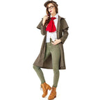 Lady Sherlock Holmes Cosplay Costume Halloween Coat Outfits Women - Azufun