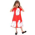 Lilo Stitch stage dress cosplay costume Lilo Red Dress Leaf Dress - Azufun