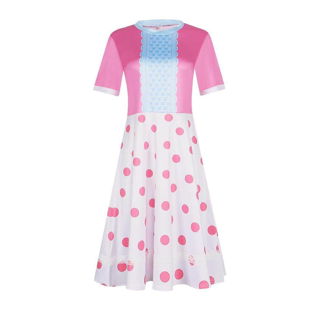 Little Bo Peep Toy Story Pink Dress Carnival Cosplay Costume For Adult - Azufun