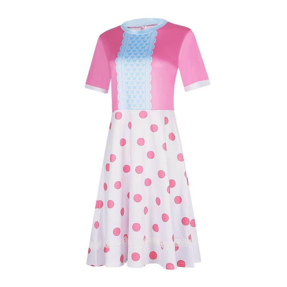 Little Bo Peep Toy Story Pink Dress Carnival Cosplay Costume For Adult - Azufun