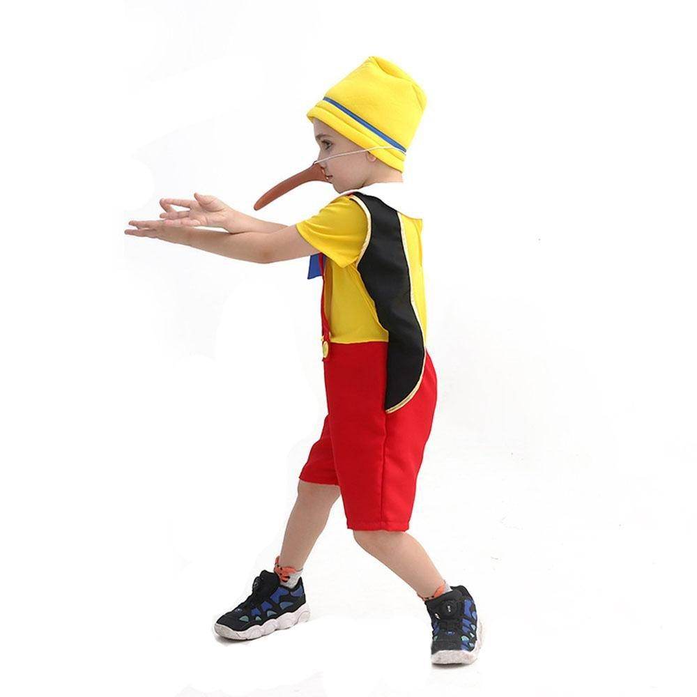 Long nose Pinocchio Set Halloween Carnival Cosplay Costume For Kids - Azufun
