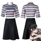 Manga Killing Stalking Yoonbum Cosplay Costume Casual T-Shirt Skirt Halloween Carnival Uniforms Party Dress for Women - Azufun