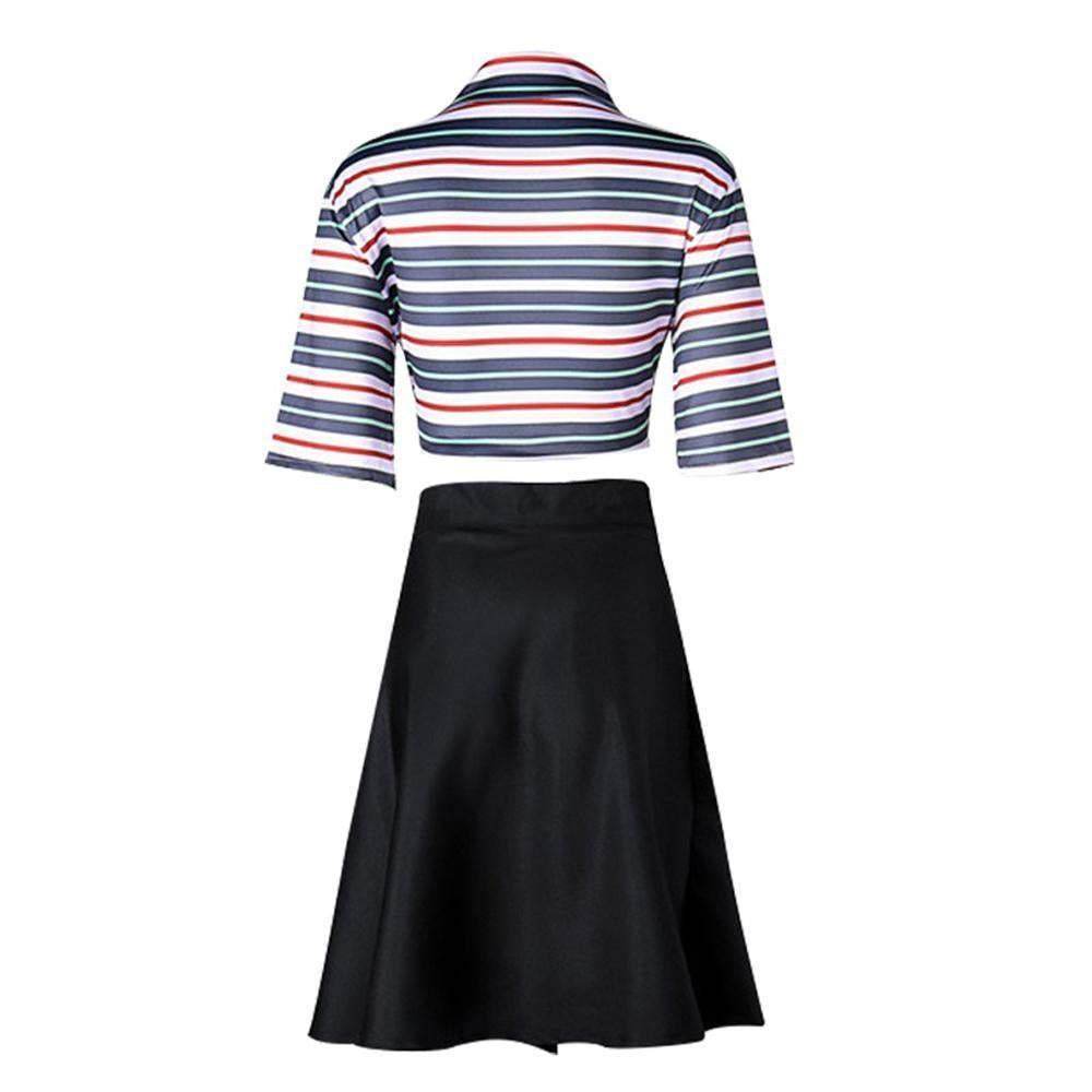 Manga Killing Stalking Yoonbum Cosplay Costume Casual T-Shirt Skirt Halloween Carnival Uniforms Party Dress for Women - Azufun