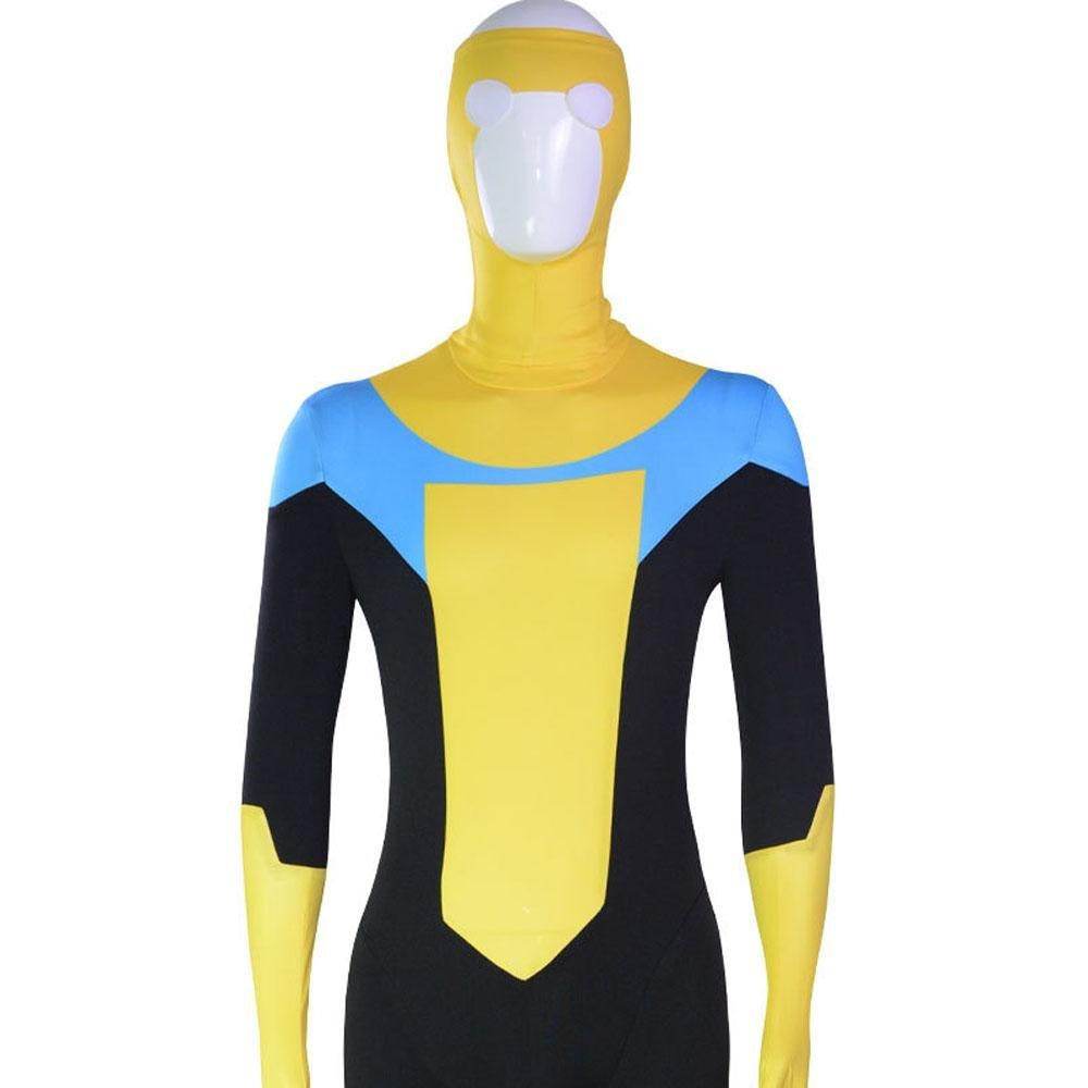 Mark Grayson Invincible Costume Bodysuit Zentai Hero Cloak Cosplay - Azufun